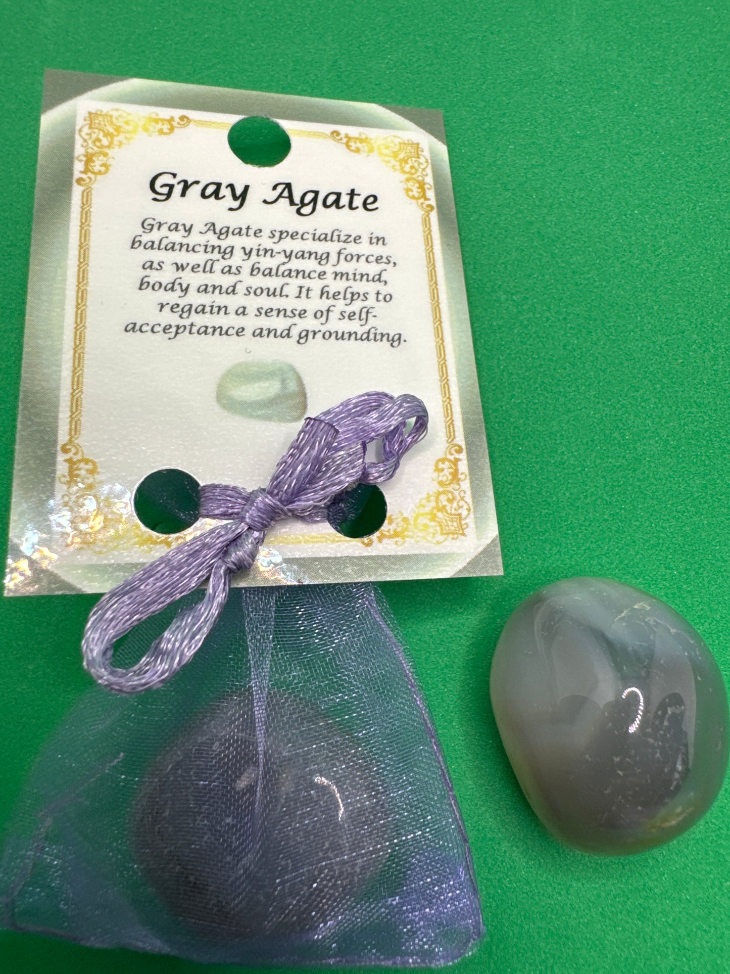 Pocket Gem Stone Gray Agate