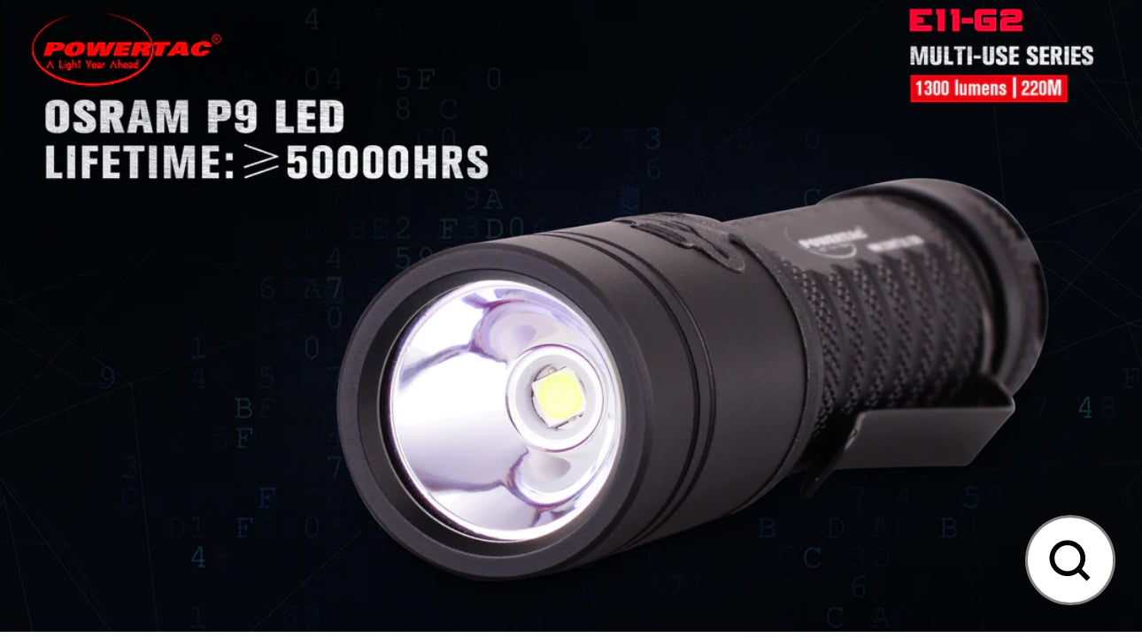 E11-G2 -1300 LUMEN RECHARGEABLE EDC FLASHLIGHT