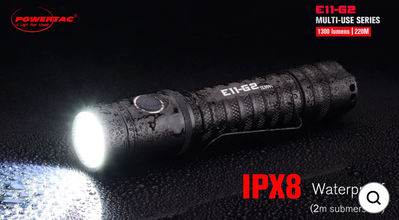 E11-G2 -1300 LUMEN RECHARGEABLE EDC FLASHLIGHT