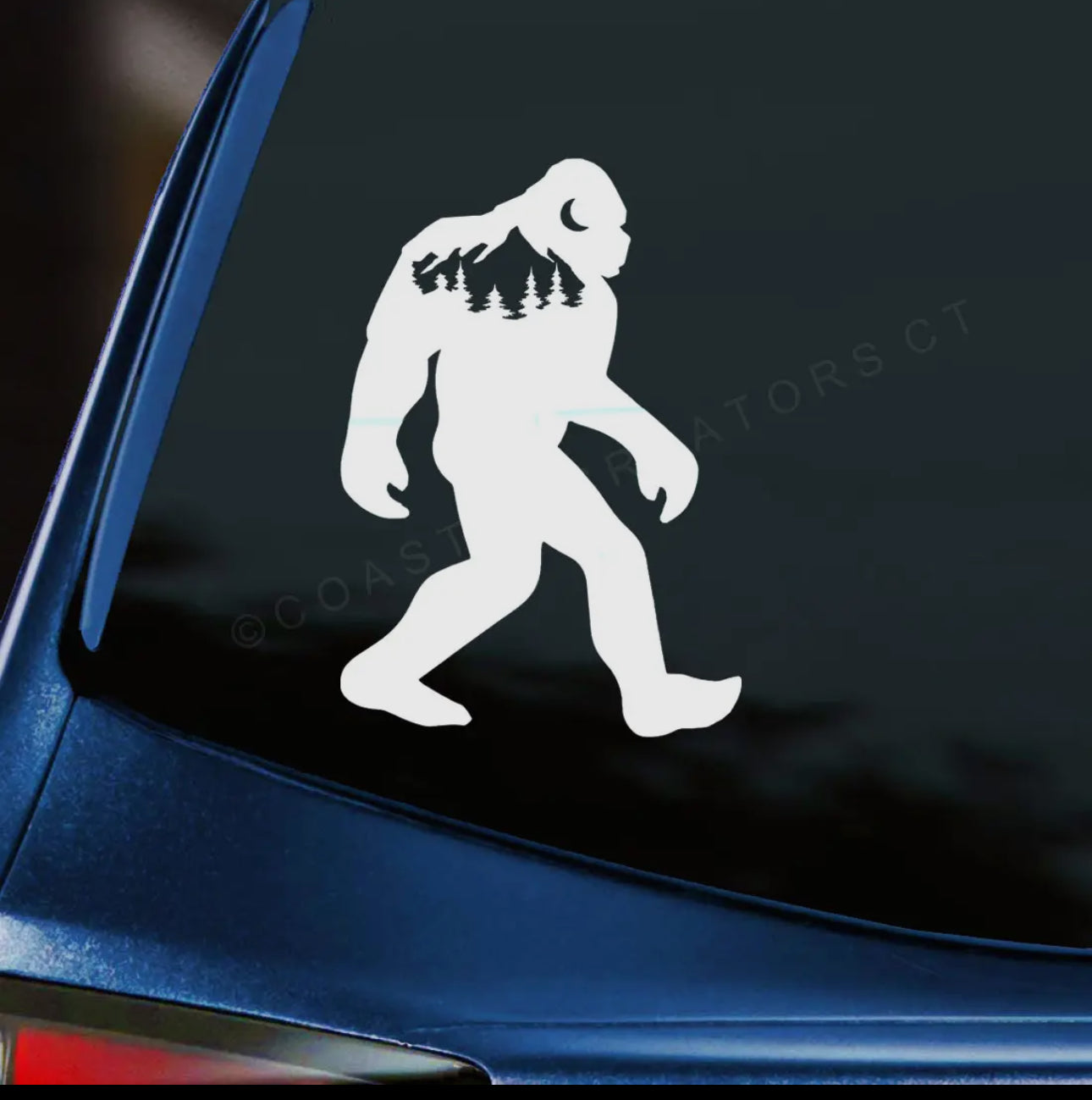 Bigfoot Sasquatch Vinyl Window Sticker
Decal (White)