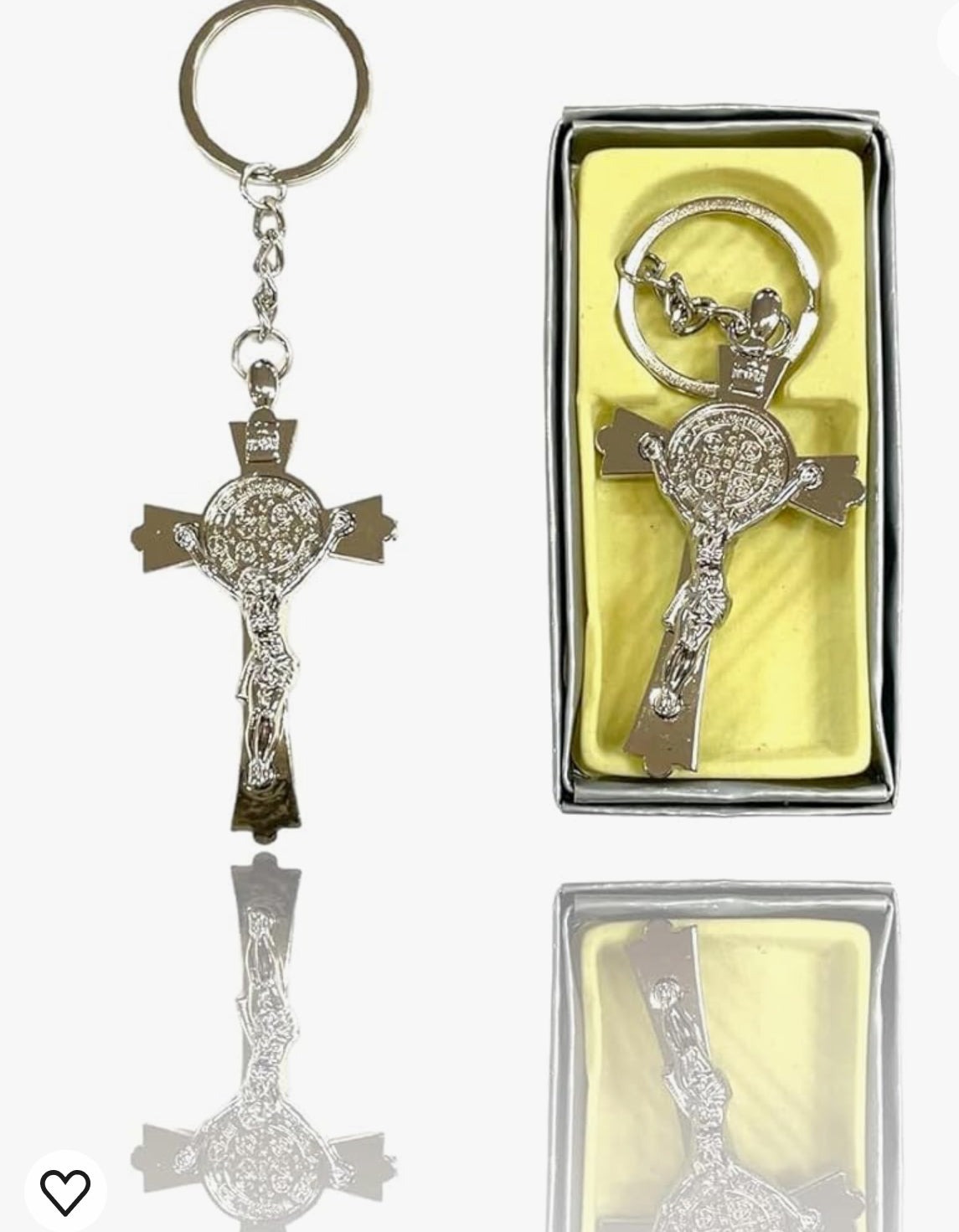 1PC Blessed Crucifix W/Saint Benedict Medal Keychain/Cross