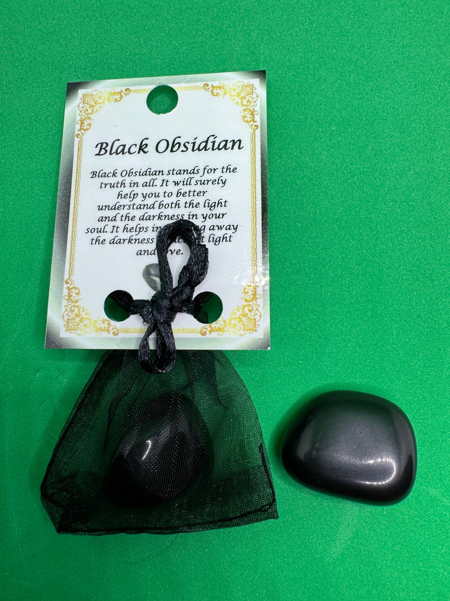 Pocket Gem Stone - Black Obsidian