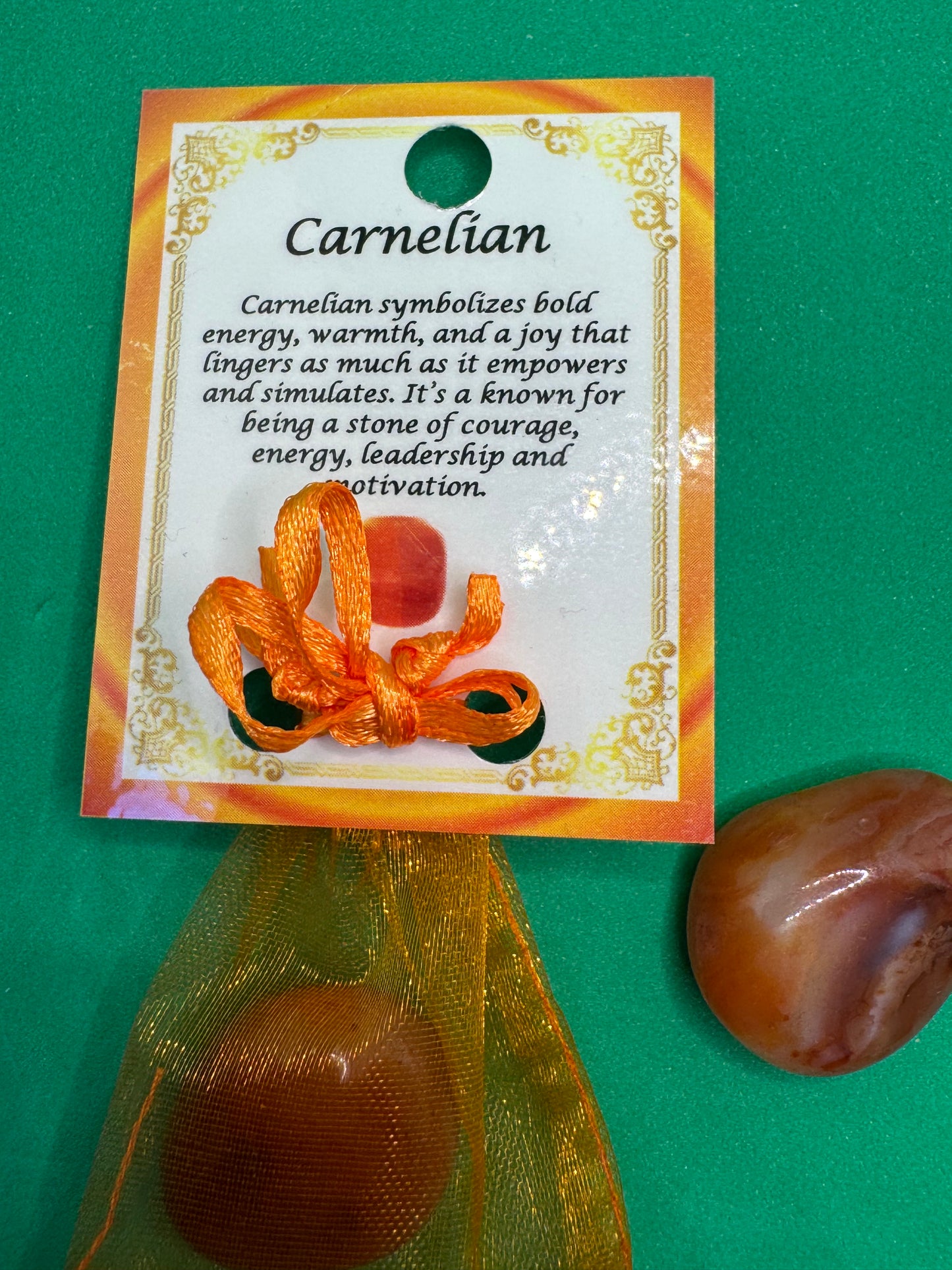 Pocket Gem Stone - Carnelian