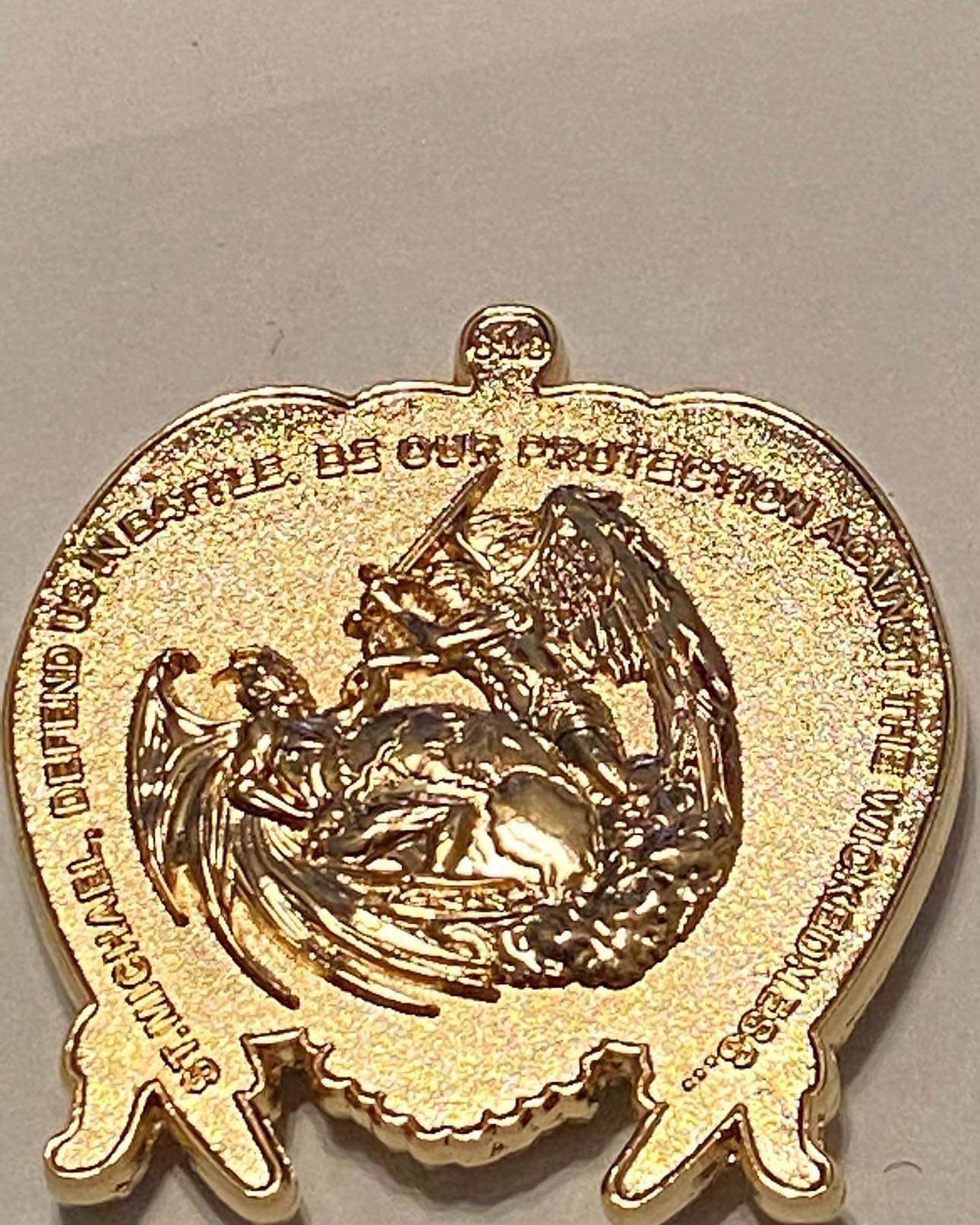 Blessed Saint Michael’s Challenge Coin / Medal Gold