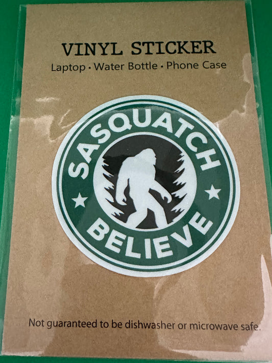 Sasquatch Believe Vinyl Sticker